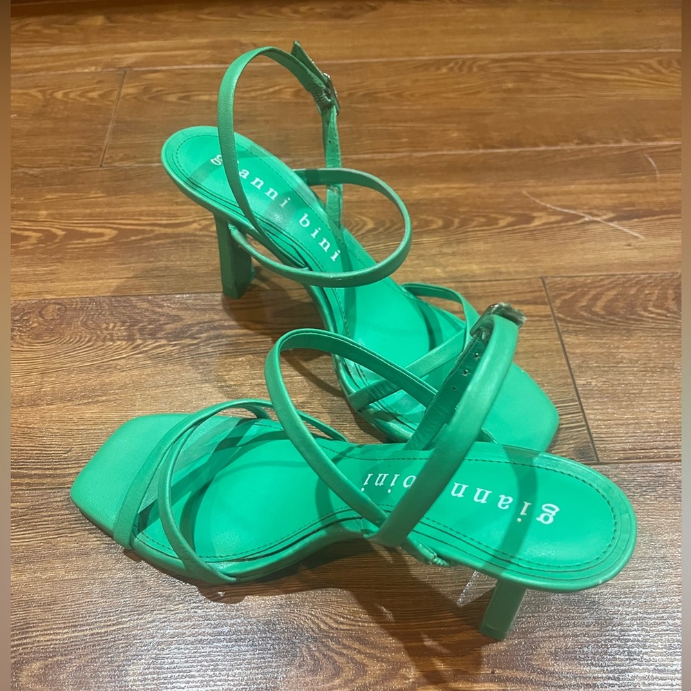 gianni bini lime green heeled sandals